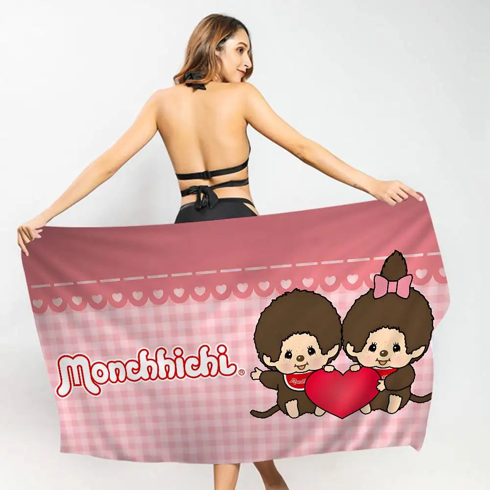 Telo Mare con Scimmietta Kawaii – Cotone e Poliestere – 10 Fantasie 7 Misure