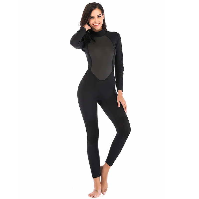 Muta Donna Sbart 3mm Neoprene Manica Lunga Monopezzo per Immersioni Snorkeling Surf