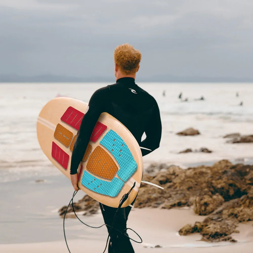 Traction Pad EVA per Tavola da Surf – Set 9 Pezzi, Colla 3M, Antiscivolo, 5 Colori