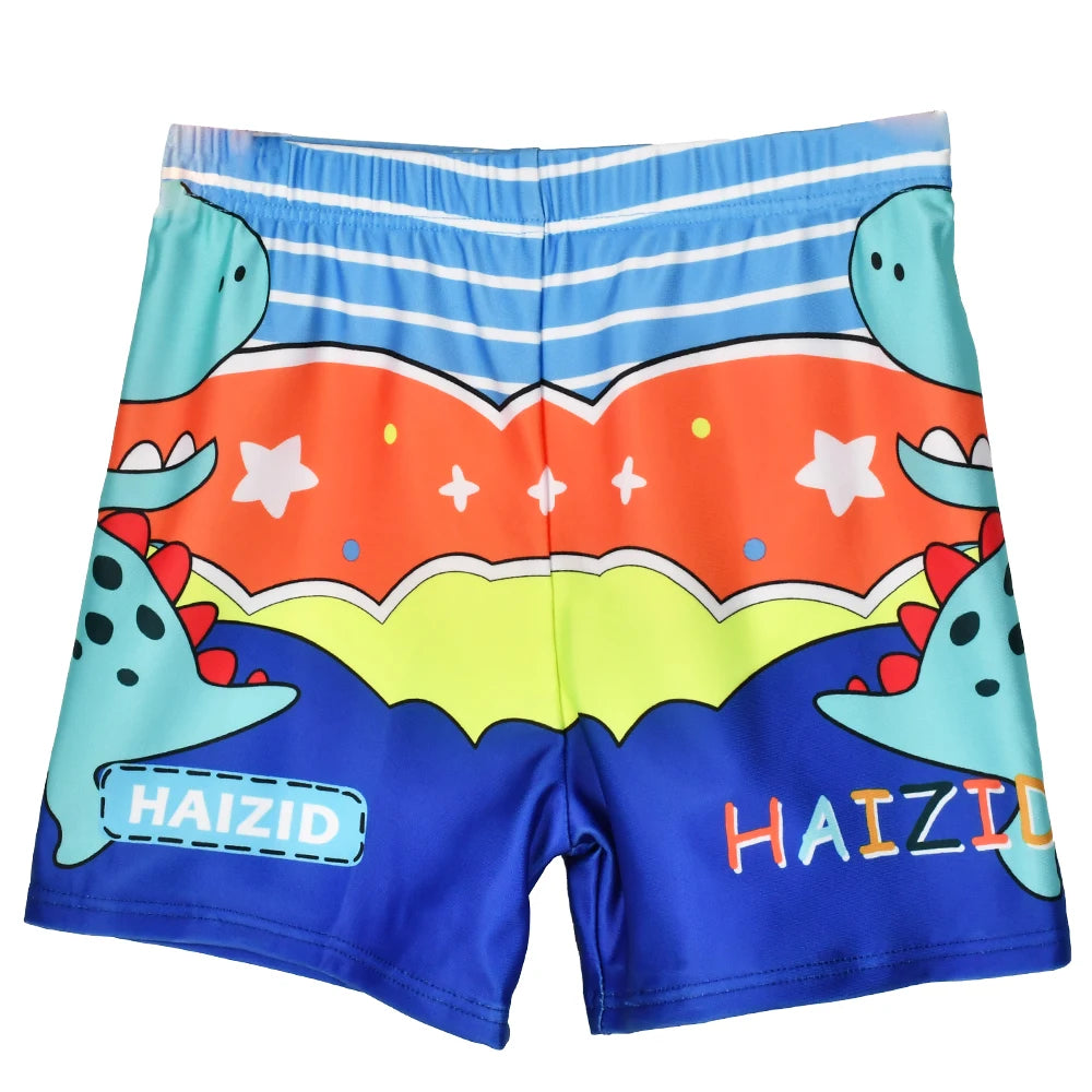 Pantaloncini da Bagno per Bambini ad Asciugatura Rapida – Boxer da Nuoto con Stampa Squalo e Dinosauro, S–3XL , 4 Fantasie