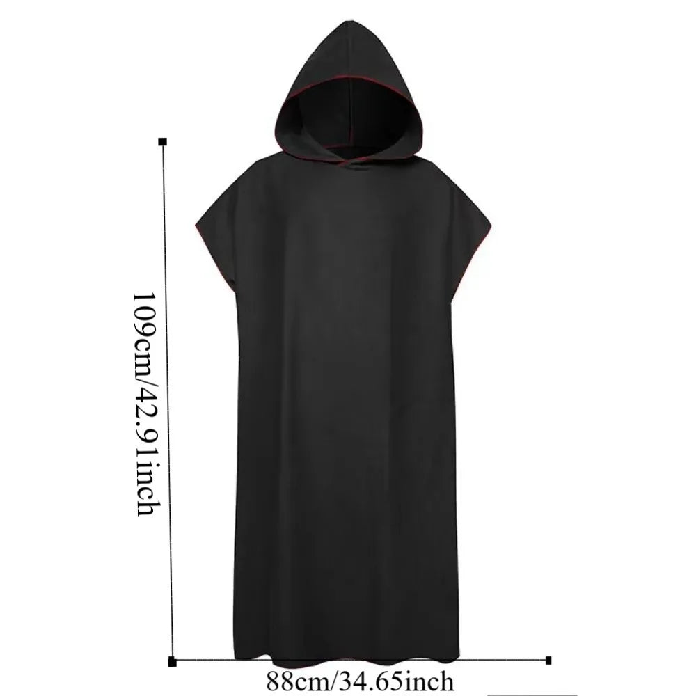 Poncho Asciugamano in Microfibra con Cappuccio – Asciugatura Rapida, Antivento,5 Colori
