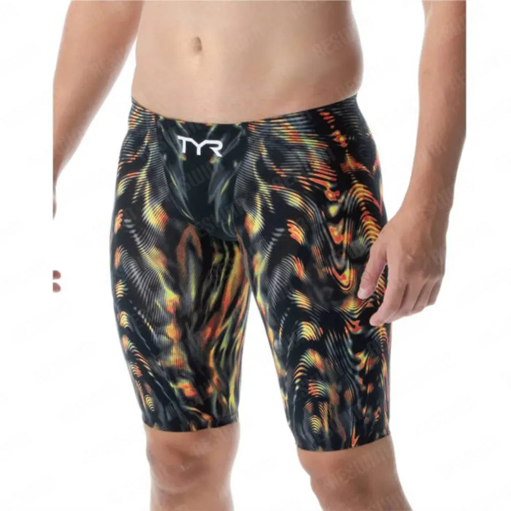 Costume Jammer da Uomo – Pantaloncini da Nuoto Aderenti in Lycra/Spandex, Resistenti al Cloro, XXS–5XL,21 Colori