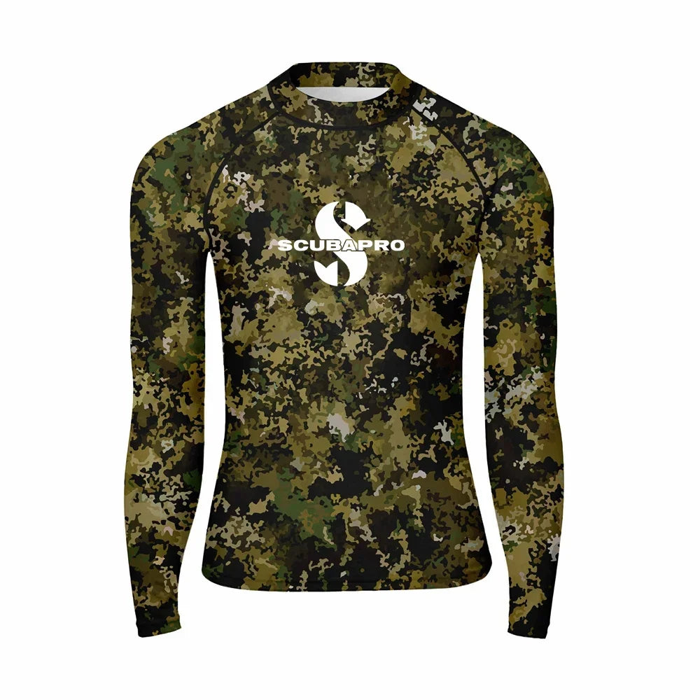 Rashguard Maniche Lunghe Uomo Scubapro con Stampa Grafica Protezione UV XS-XXXL