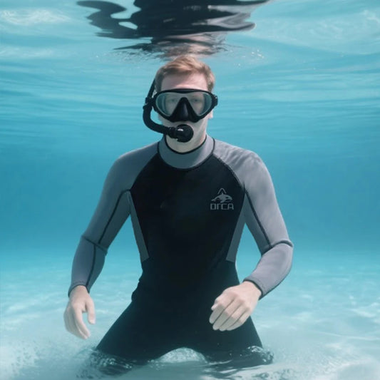 Muta Uomo 3mm Neoprene Monopezzo Cerniera Posteriore per Immersioni Snorkeling Surf M-4XL