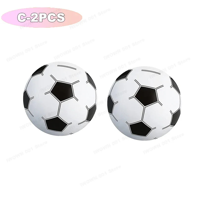 Palloni Gonfiabili da Spiaggia con Grafica Sportiva – Baseball, Pallavolo, Calcio, Basket, Rugby – 30 cm