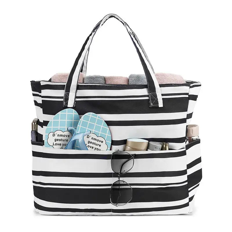 Borsa da Spiaggia Impermeabile con Cerniera – Grande Capacità, 50×40 cm 4 Fantasie
