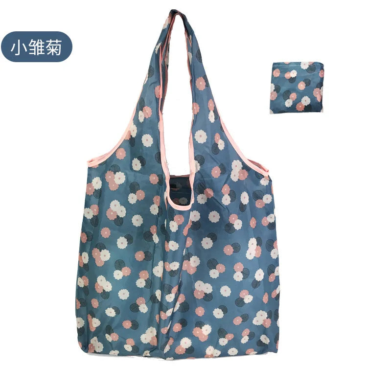 Borsa Shopper Pieghevole Ecologica Riutilizzabile – Poliestere, Multiuso, 32 Fantasie – 46×60×8 cm
