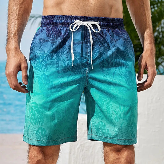 Bermuda da Spiaggia Uomo con Stampa Boho Tropicale – Pantaloncini Casual Estivi per Adulti e Bambini (kids 100–160, XXS–6XL)