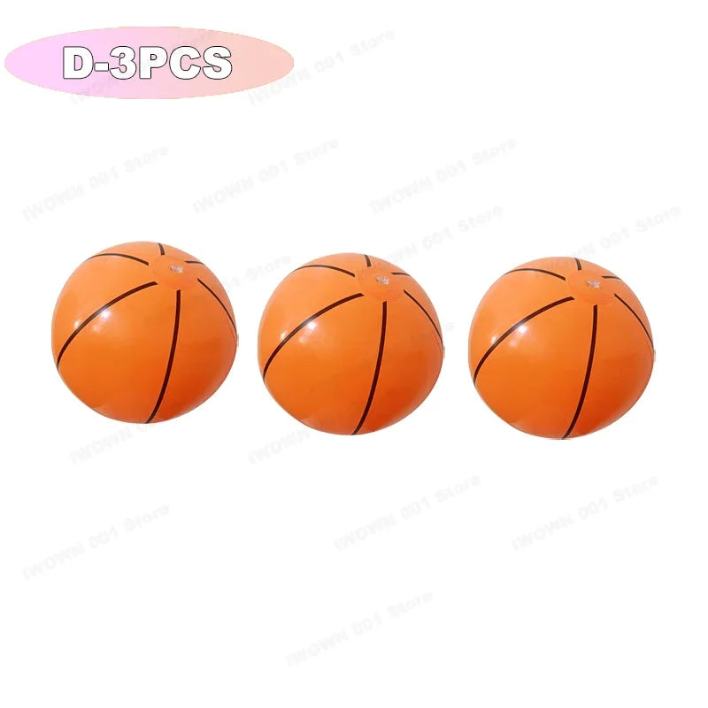 Palloni Gonfiabili da Spiaggia con Grafica Sportiva – Baseball, Pallavolo, Calcio, Basket, Rugby – 30 cm
