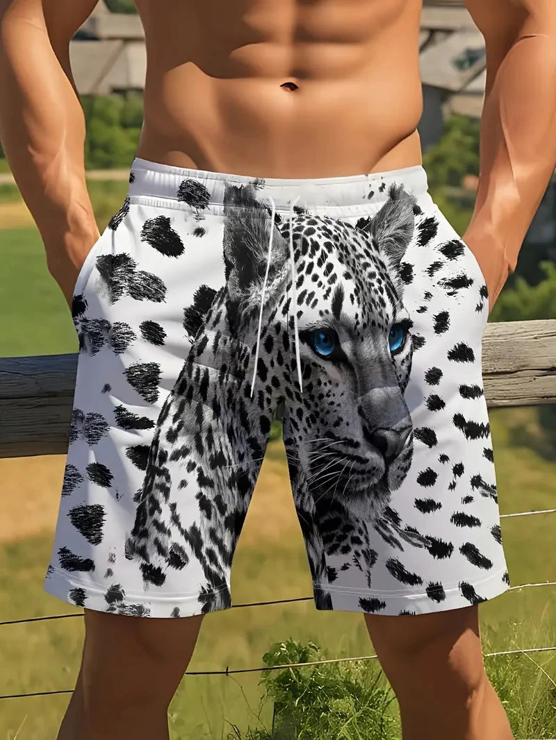 Bermuda da Spiaggia Uomo con Stampa Animalier – Pantaloncini Casual Estivi per Adulti e Bambini (kids 100–160, XXS–6XL), 5 Fantasie