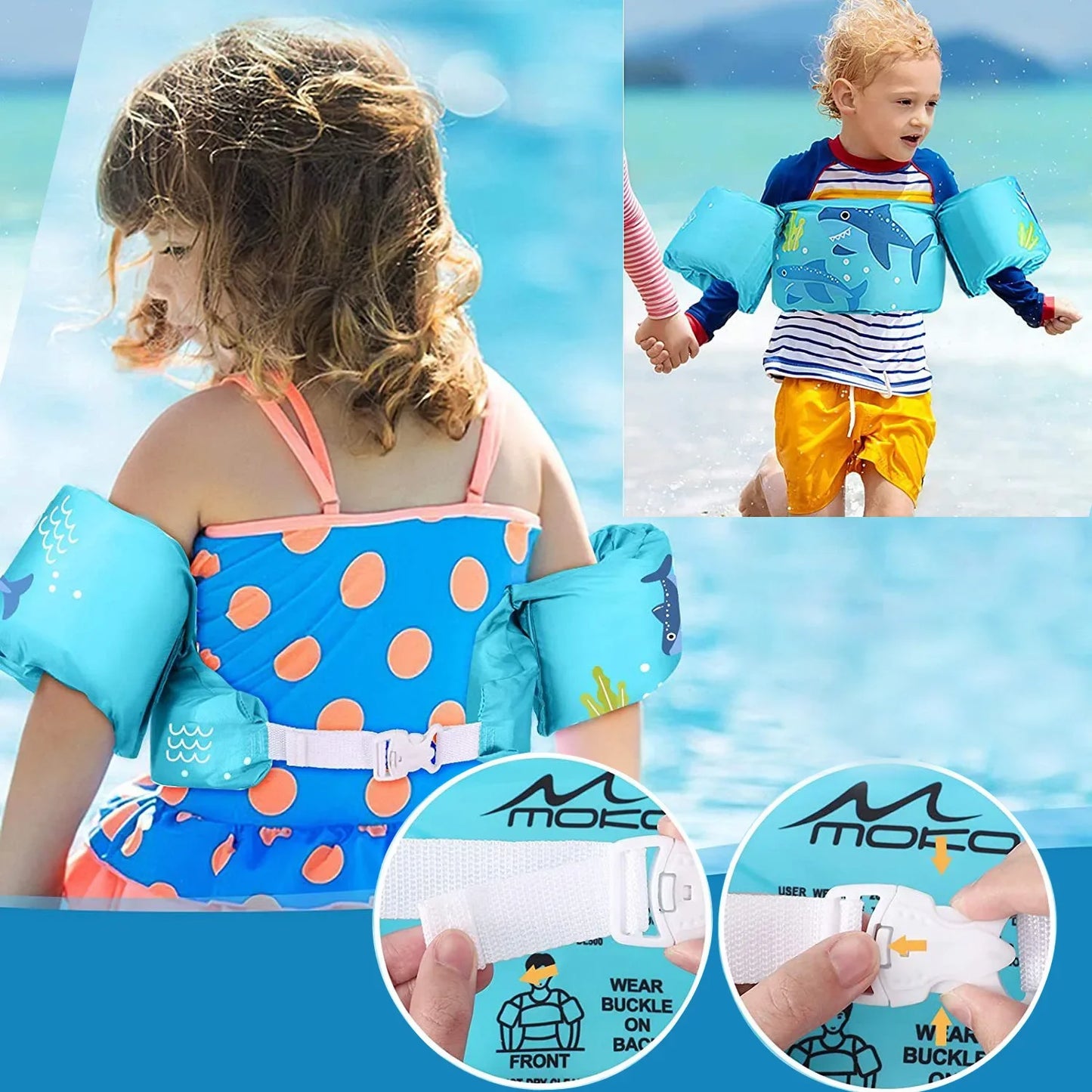 Braccioli Galleggianti per Bambini in Schiuma – 29 Designs Fantasia,Allenamento Nuoto
