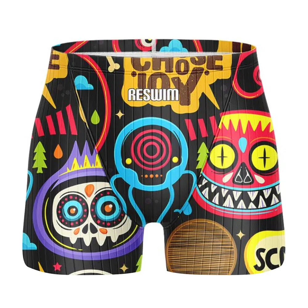 Jammer da Nuoto Uomo con Stampa Fumetto – Costume Attillato in Lycra ad Asciugatura Rapida per Allenamento e Gara XS–6XL 21 Colori