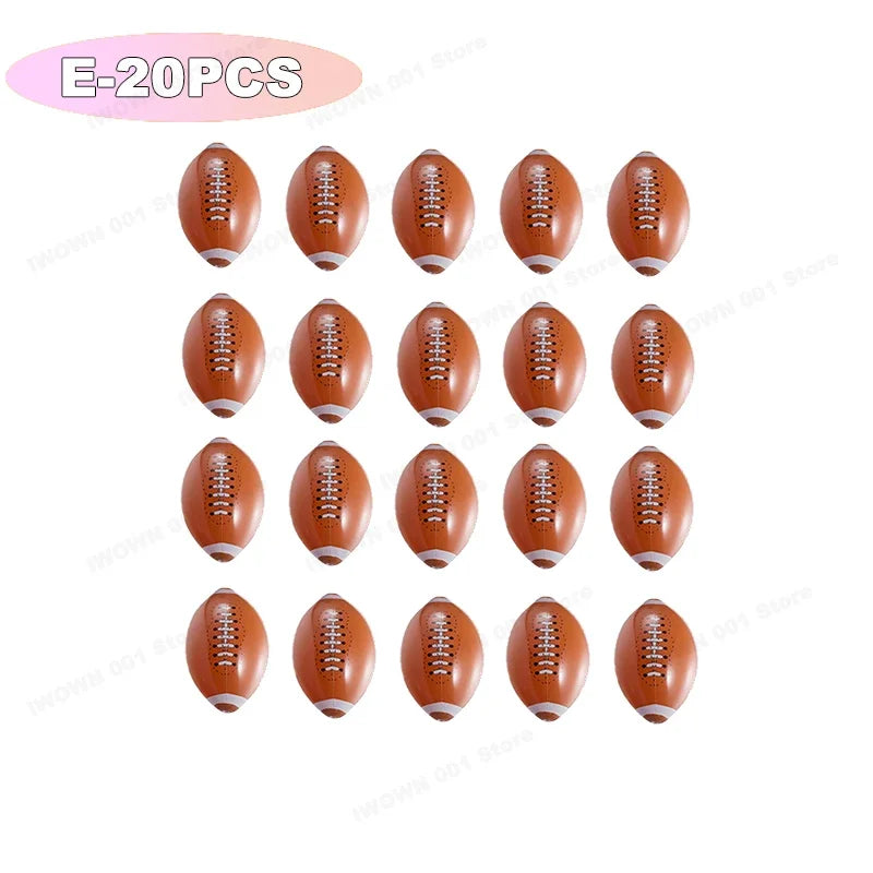 Palloni Gonfiabili da Spiaggia con Grafica Sportiva – Baseball, Pallavolo, Calcio, Basket, Rugby – 30 cm