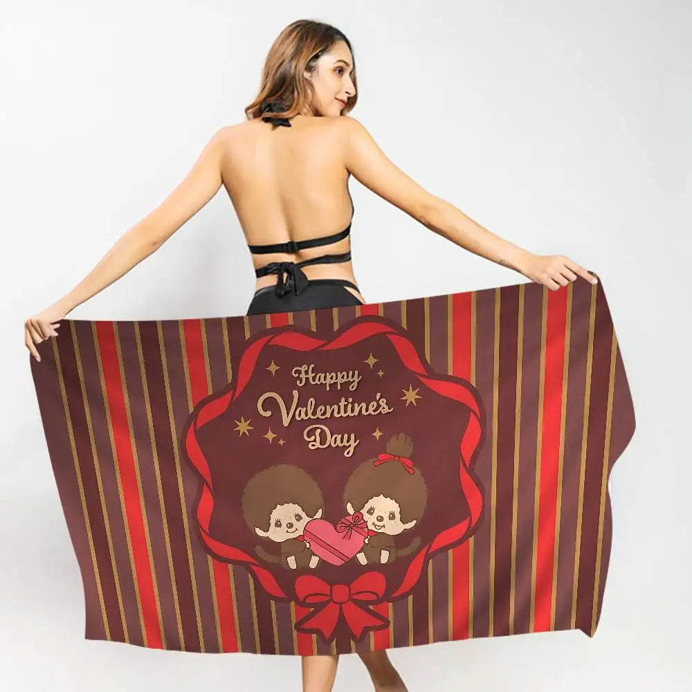 Telo Mare con Scimmietta Kawaii – Cotone e Poliestere – 10 Fantasie 7 Misure