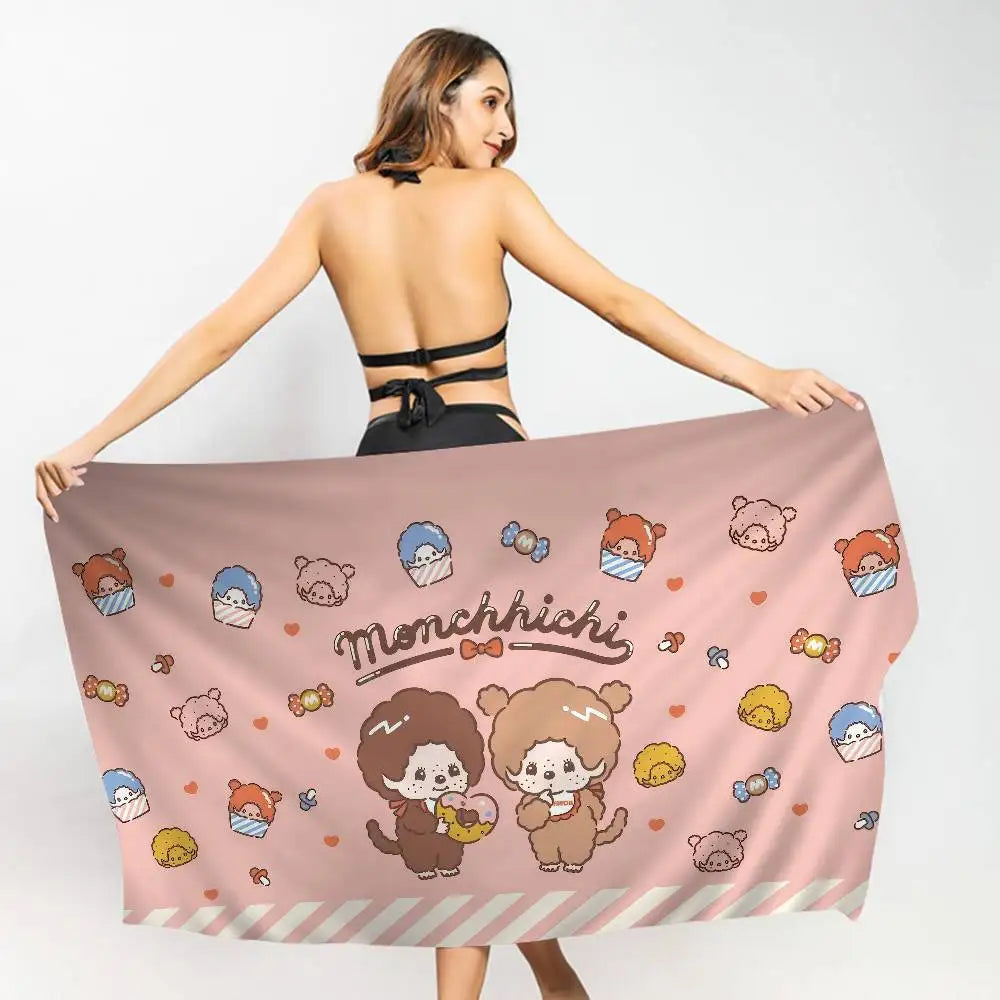 Telo Mare con Scimmietta Kawaii – Cotone e Poliestere – 10 Fantasie 7 Misure