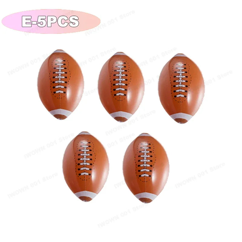 Palloni Gonfiabili da Spiaggia con Grafica Sportiva – Baseball, Pallavolo, Calcio, Basket, Rugby – 30 cm