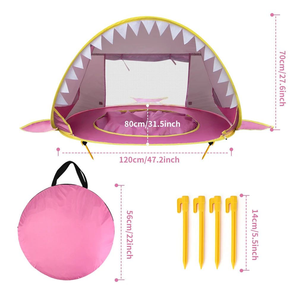 Tenda da Spiaggia Pop-Up per Bambini con Piscina Integrata – Protezione UV 50+