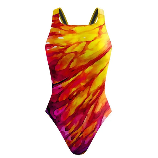 Costume da Bagno Donna Monopezzo con Stampa Digitale – Costume Competitivo Attillato per Allenamento e Gara, S–XL , 10 Colori