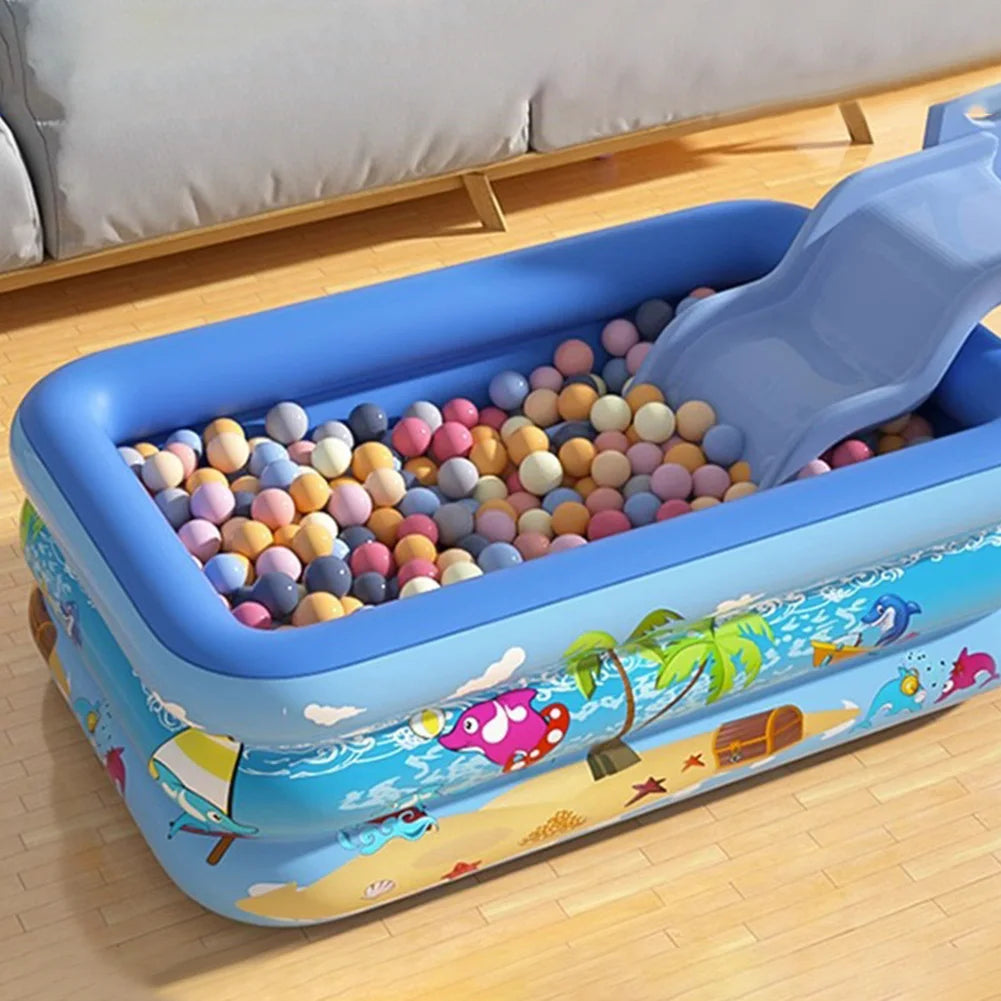 Piscina Gonfiabile per Bambini – Tonda Dinosauri o Rettangolare Tema Marino – Per Interno ed Esterno