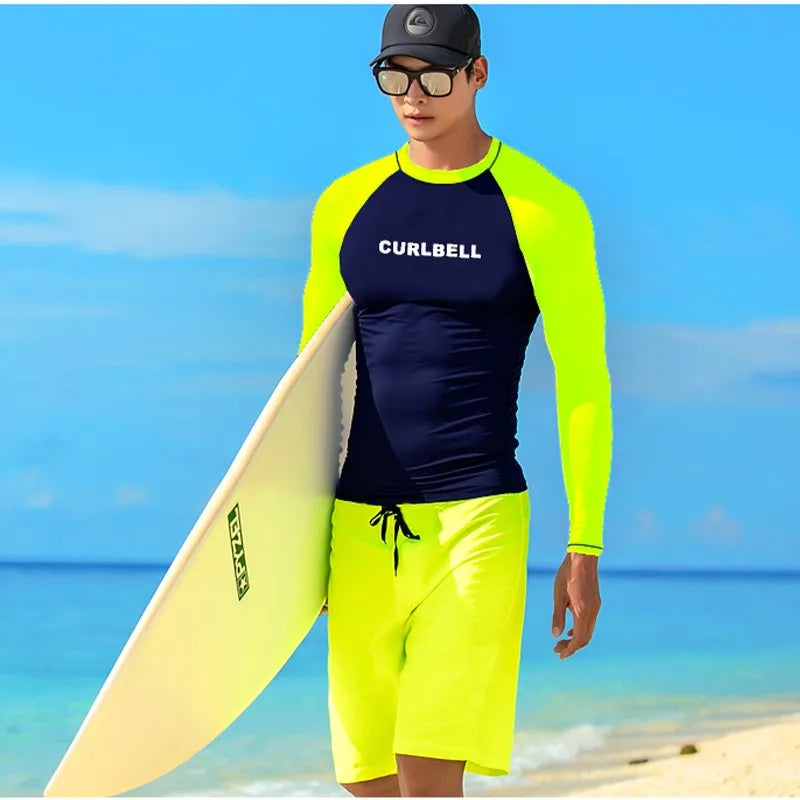 Rash Guard Uomo Manica Lunga anche con Zip Protezione UV