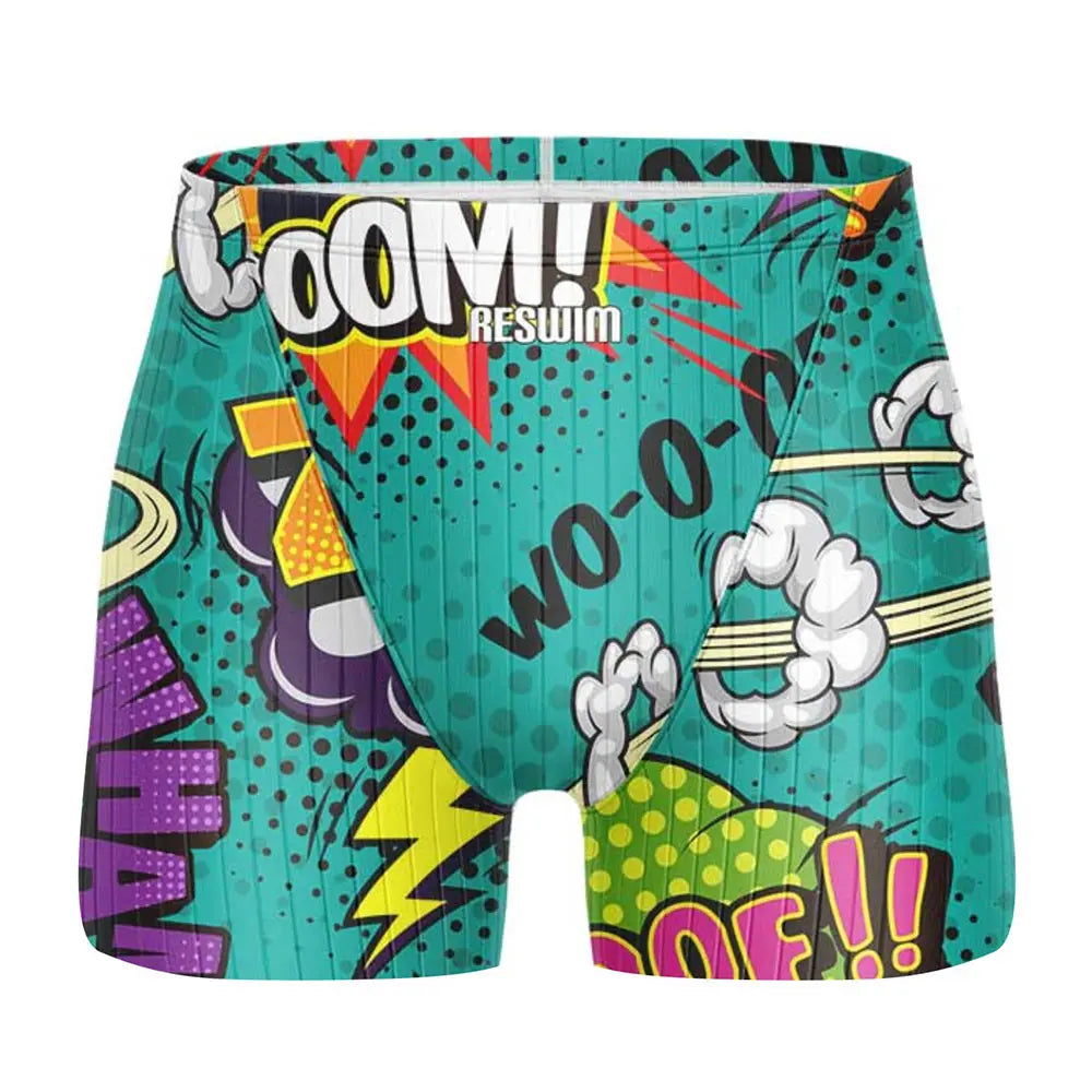 Jammer da Nuoto Uomo con Stampa Fumetto – Costume Attillato in Lycra ad Asciugatura Rapida per Allenamento e Gara XS–6XL 21 Colori