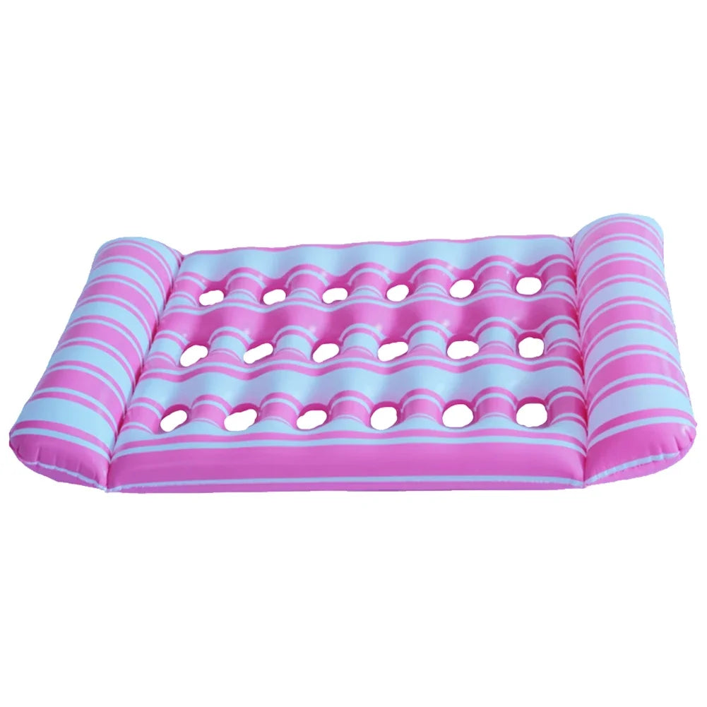 Lettino Galleggiante Gonfiabile con Cuscini – Amaca da Piscina in PVC, 4 Colori