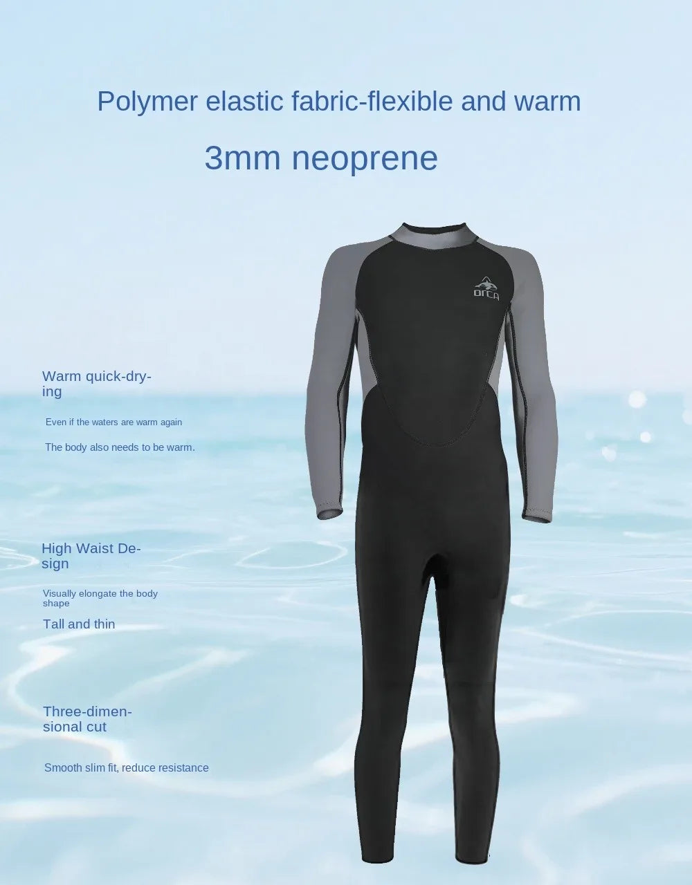Muta Uomo 3mm Neoprene Monopezzo Cerniera Posteriore per Immersioni Snorkeling Surf M-4XL