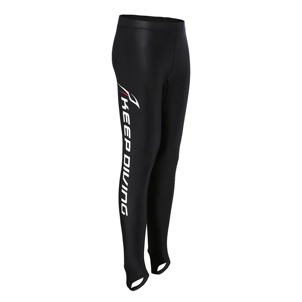 Pantaloni da Muta Uomo KEEP DIVING 2mm Neoprene con Staffa Sotto il Piede per Immersioni Snorkeling