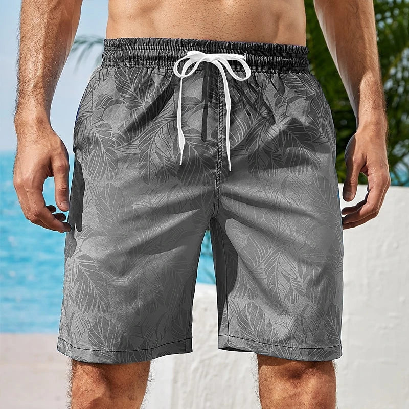 Bermuda da Spiaggia Uomo con Stampa Boho Tropicale – Pantaloncini Casual Estivi per Adulti e Bambini (kids 100–160, XXS–6XL)