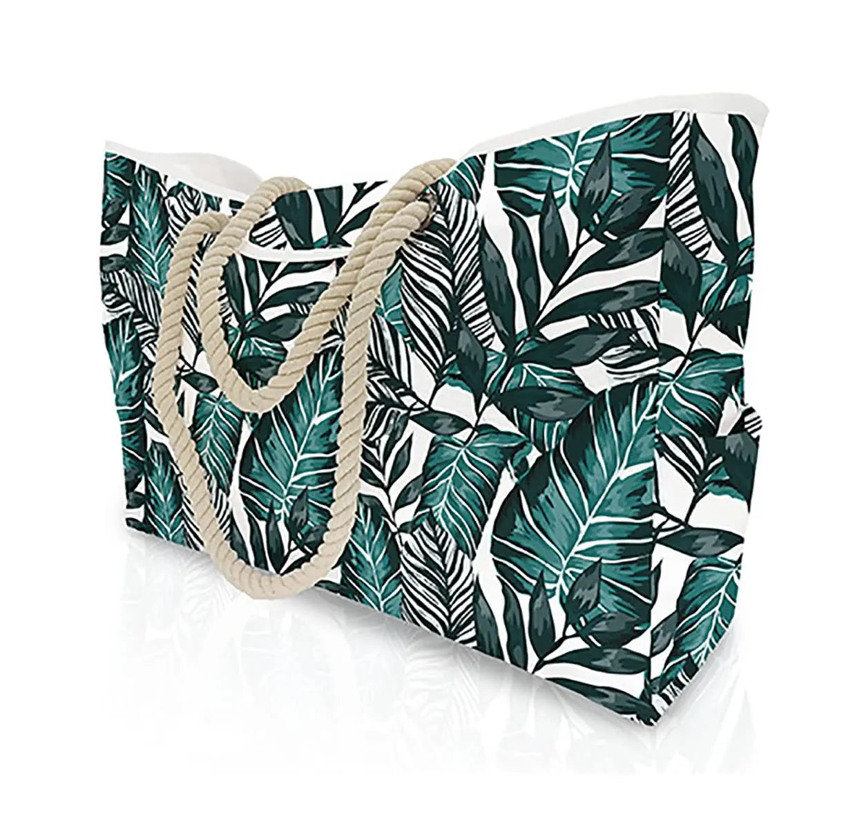 Borsa da Spiaggia in Tela a Righe con Cerniera – Pieghevole, Impermeabile, 56×38×15 cm 11 Fantasie
