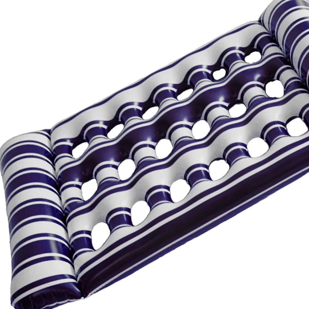 Lettino Galleggiante Gonfiabile con Cuscini – Amaca da Piscina in PVC, 4 Colori