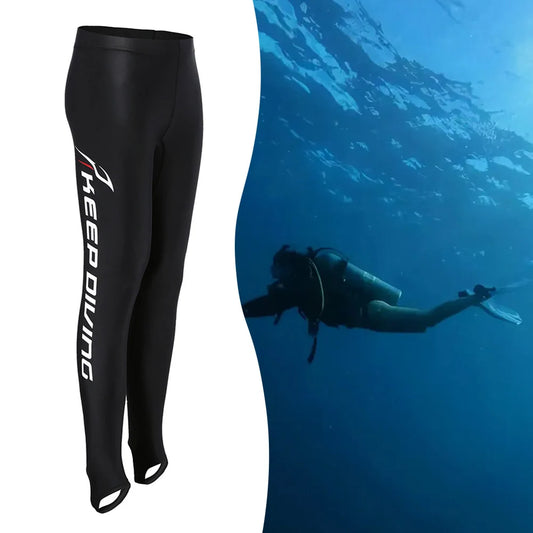 Pantaloni da Muta Uomo KEEP DIVING 2mm Neoprene con Staffa Sotto il Piede per Immersioni Snorkeling