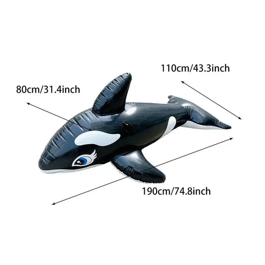 Galleggiante Gonfiabile a Forma di Orca – Materasso per Piscina, Lago e Mare
