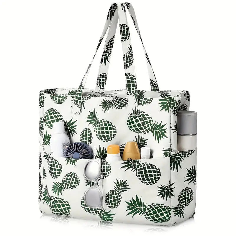 Borsa da Spiaggia Impermeabile con Cerniera – Grande Capacità, 50×40 cm 4 Fantasie