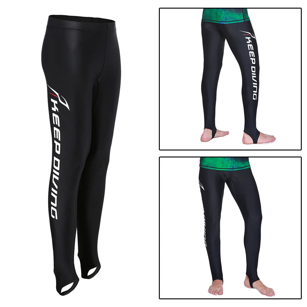 Pantaloni da Muta Uomo KEEP DIVING 2mm Neoprene con Staffa Sotto il Piede per Immersioni Snorkeling