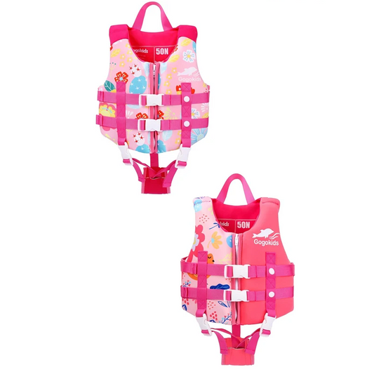 Giubbotto Salvagente per Bambini in Neoprene GOGOKIDS – con Fischietto e Cinghia Regolabile, S/M/L